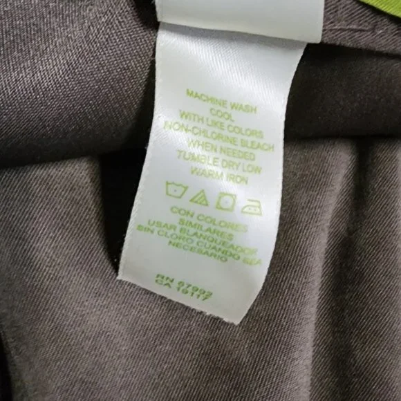 SIGRID OLSEN Solid All Tan Brown Suede Side Zip Zipper Pants‎ Womens Size 14 - Picture 4 of 6